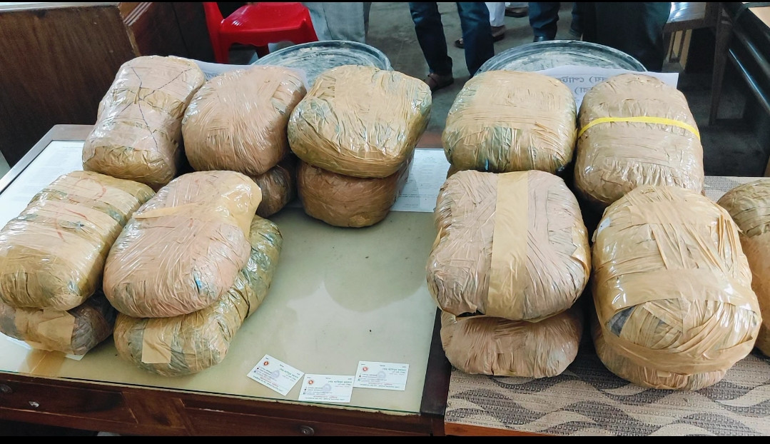 ৩৮ কেজি গাঁজা মিললো সেফটিক ট্যাংকিতে ,নারী আটক